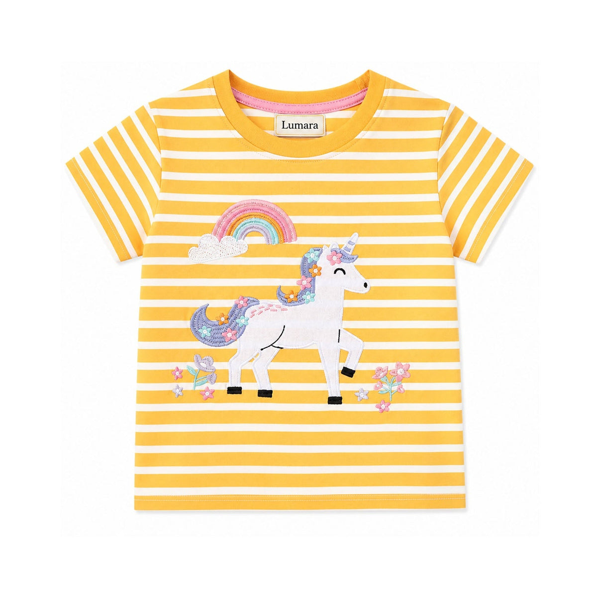 TShirt - Orange Stripe Unicorn