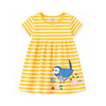 Dress - Blue Bird Yellow Stripe