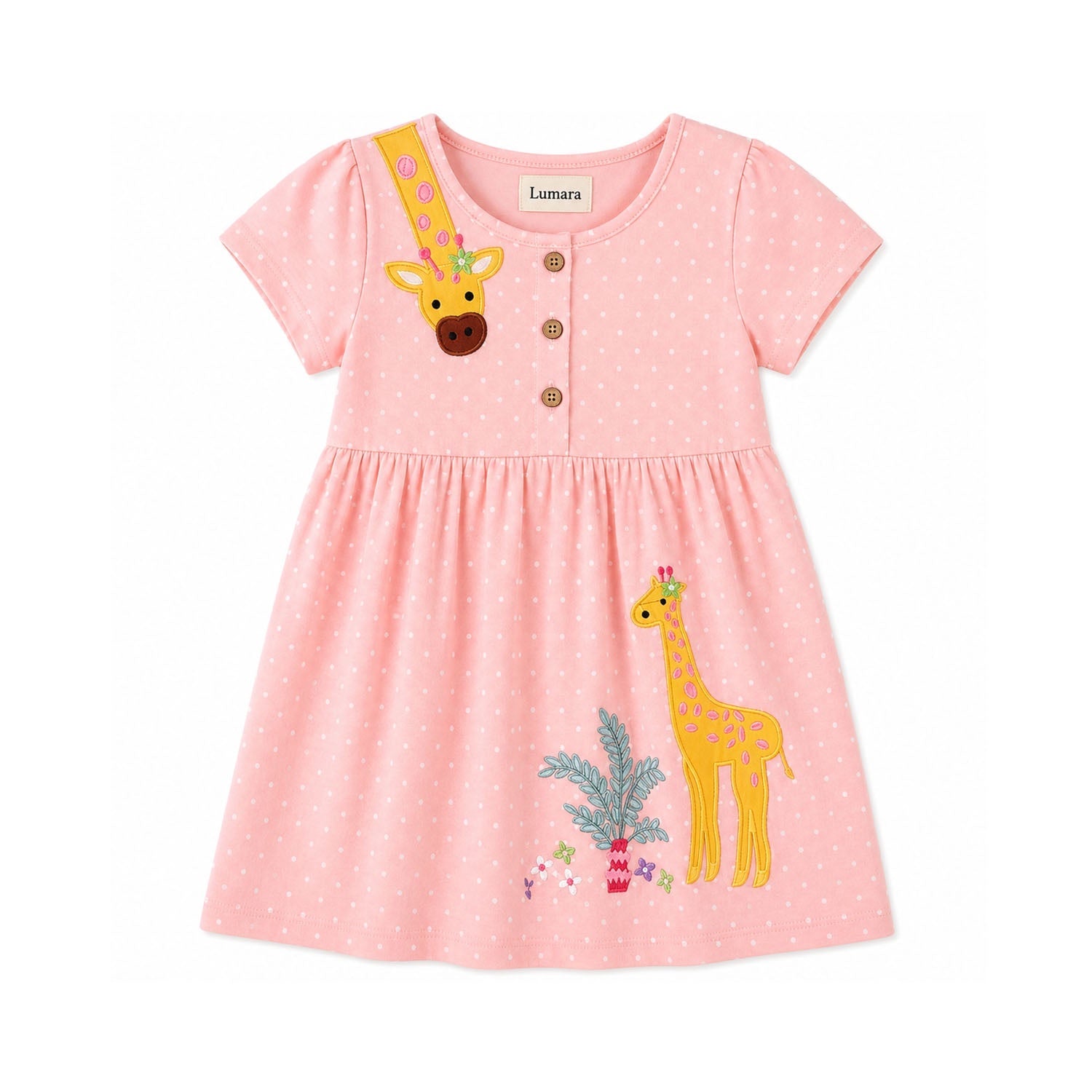 Dress - Giraffe Peach