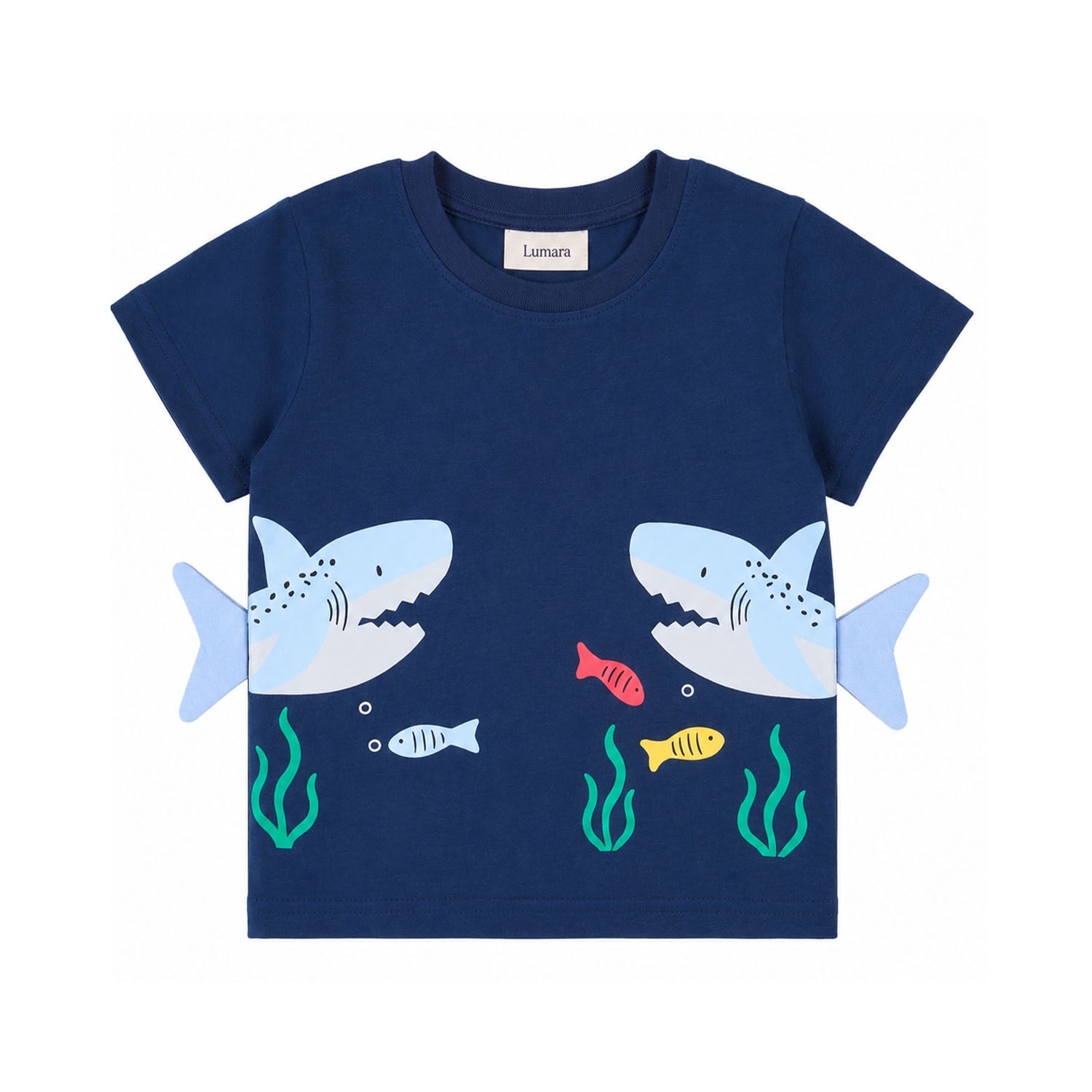 TShirt - Navy Sharks & Fish