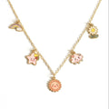 Kids Necklace Gold Plated Charm - Sunny Days